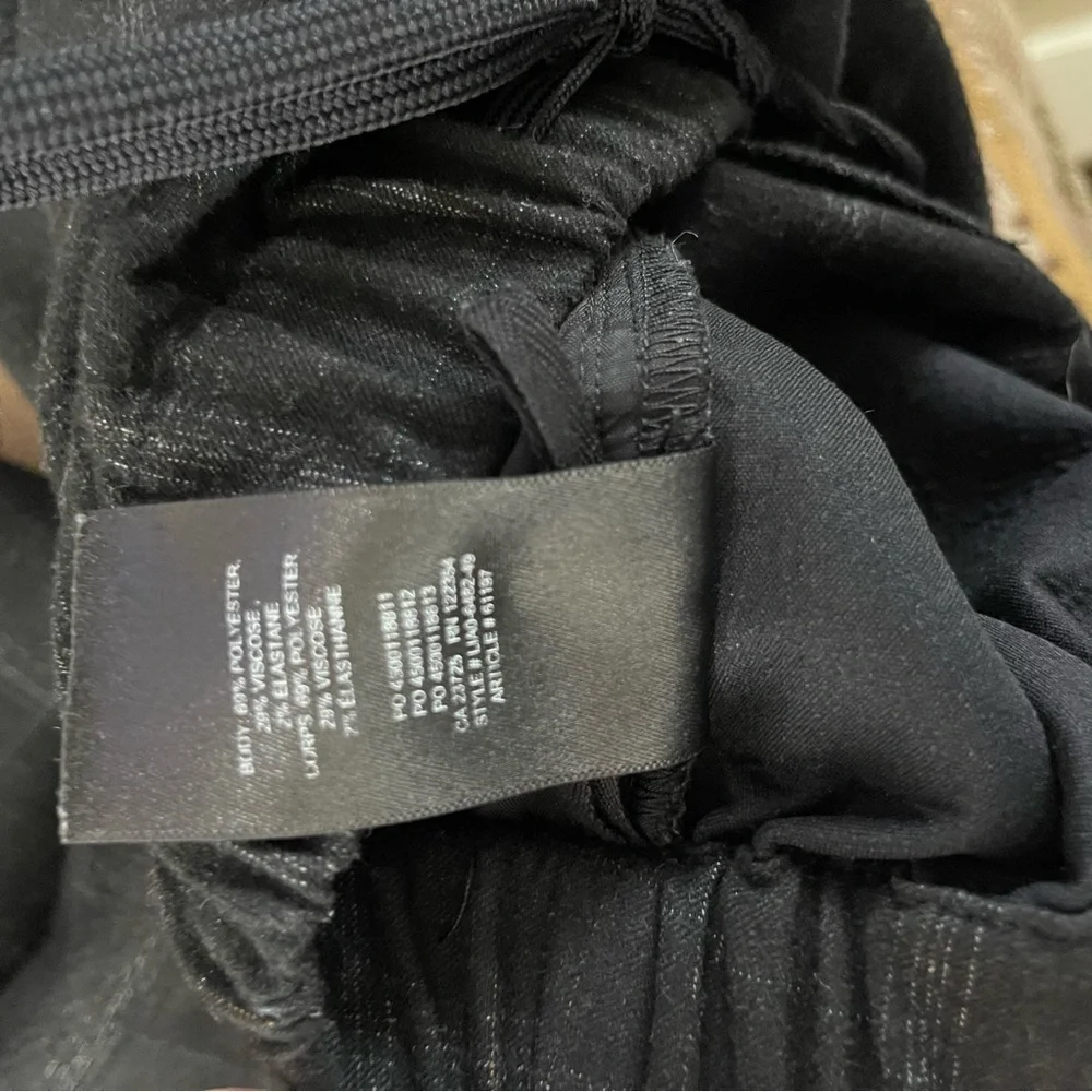 The Group Babaton Jimmy Pant Mid Rise Twill Trousers Black Fine Grid Size XS - Picture 8 of 8